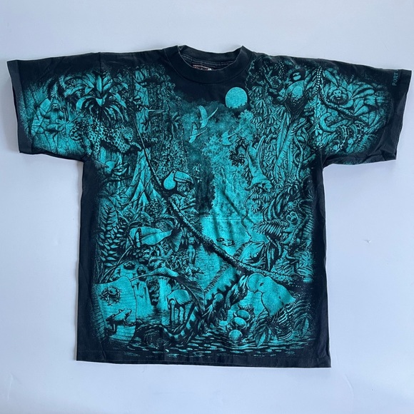 Dirty Laundry Other - VINTAGE Nature T Shirt All Over Print 1990s Single Stitch Dirty Laundry Large